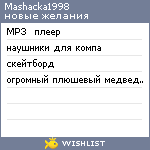 My Wishlist - mashacka1998