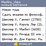 My Wishlist - mashka_chipa