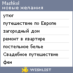 My Wishlist - mashkol