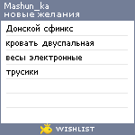 My Wishlist - mashun_ka