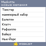 My Wishlist - maskotte