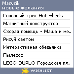 My Wishlist - masysik