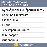 My Wishlist - matildamatildovna