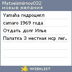 My Wishlist - matveismirnov032