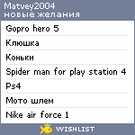 My Wishlist - matvey2004