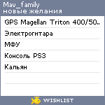 My Wishlist - mav_family