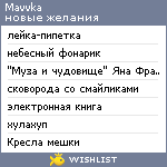 My Wishlist - mavvka