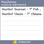 My Wishlist - max2knives