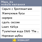 My Wishlist - maya_ira