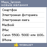 My Wishlist - maya_larsson