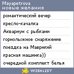 My Wishlist - mayapetrova