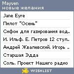 My Wishlist - mayven