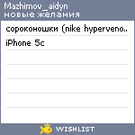 My Wishlist - mazhimov_aidyn