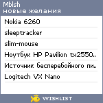 My Wishlist - mblsh