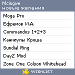 My Wishlist - mcingwe