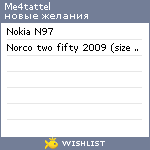 My Wishlist - me4tattel