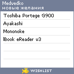 My Wishlist - medvedko