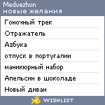 My Wishlist - medvezhon