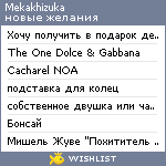 My Wishlist - mekakhizuka