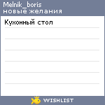 My Wishlist - melnik_boris