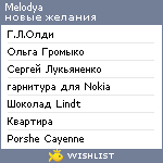 My Wishlist - melodya