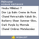 My Wishlist - meltwater