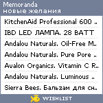 My Wishlist - memoranda