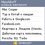 My Wishlist - menshikoff