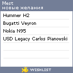 My Wishlist - mest