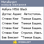 My Wishlist - metallurgist