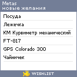 My Wishlist - metas