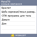 My Wishlist - metel78