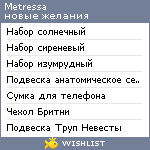 My Wishlist - metressa