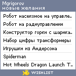 My Wishlist - mgrigorov