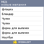 My Wishlist - mi21