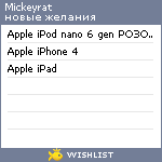 My Wishlist - mickeyrat