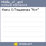 My Wishlist - middle_of_april