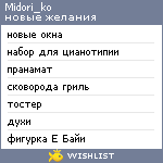 My Wishlist - midori_ko