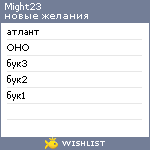 My Wishlist - might23