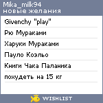 My Wishlist - mika_milk94