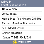 My Wishlist - mikaella