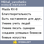 My Wishlist - mikhail_yaroshenko