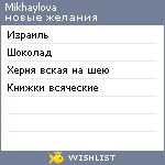 My Wishlist - mikhaylova