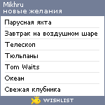 My Wishlist - mikhru