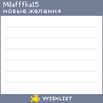 My Wishlist - milafffka15