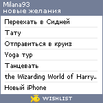 My Wishlist - milana93