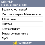 My Wishlist - milarchik