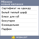 My Wishlist - milavasya