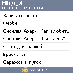 My Wishlist - milaya_vi