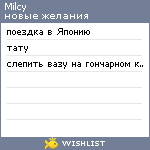 My Wishlist - milcy